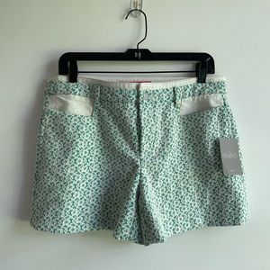 Anthropologie green lace shorts - size 10- never worn